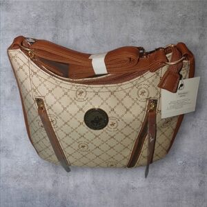 Polo Club Cream/BROWN Shoulder Bag, NWT